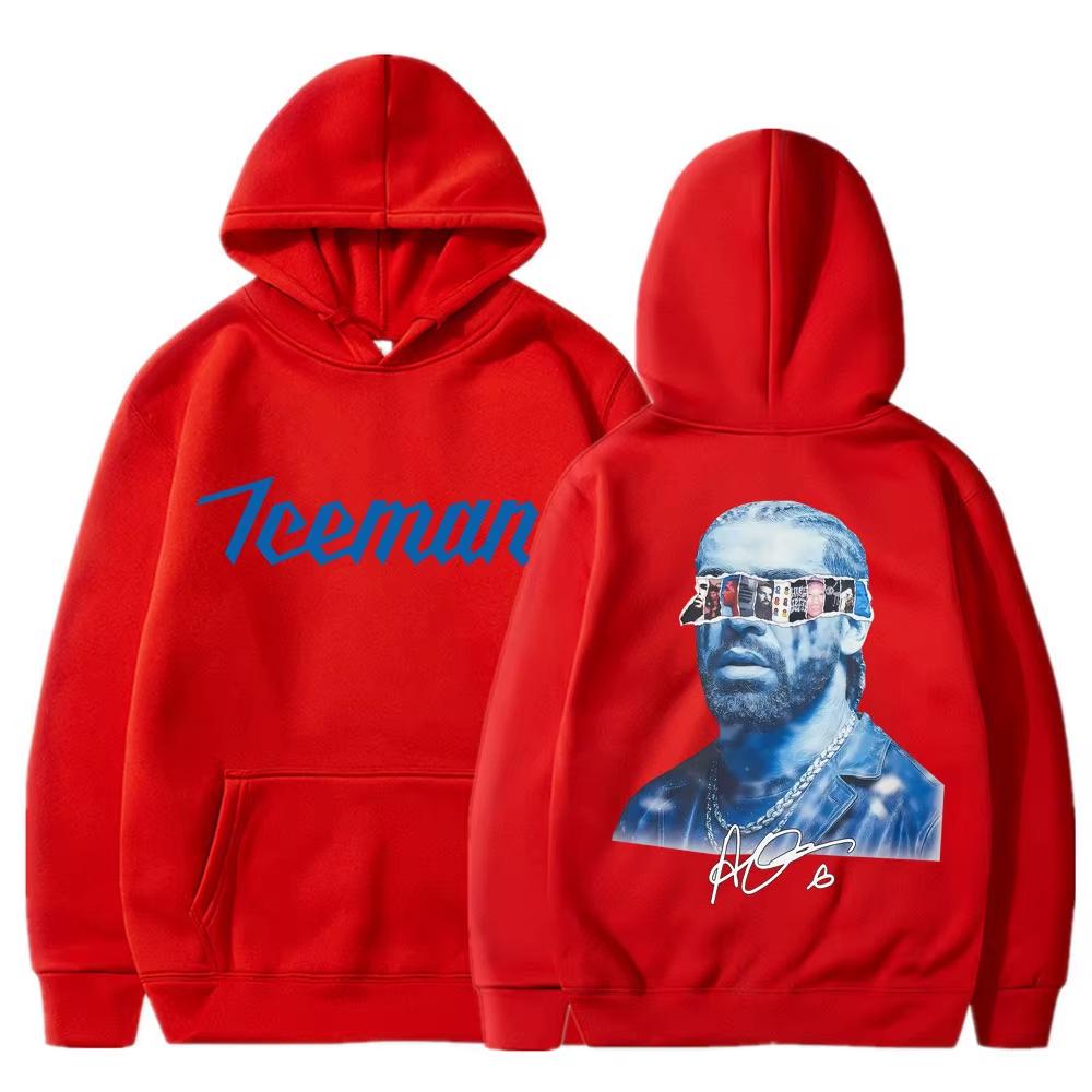Rapper Drake Iceman Album Cover Hoodies Blue Iceman Men Women Hip Hop Fashion Hoody Sweatshirt Oversized Vintage Printed Sweatshirt