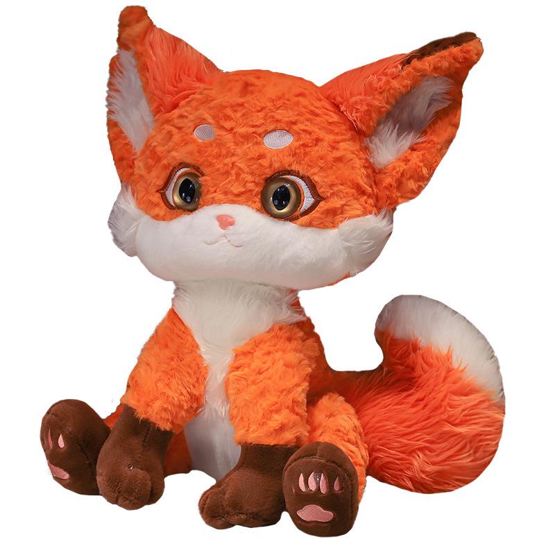 Cute Snow Fox Plush Toy - Adorable Hug Pillow & Birthday Gift for Kids