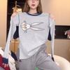2025 Plus Size Rabbit Embroidery Long-Sleeve Slimming Fashion Top for Women