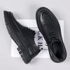 Fashion High Quality Men's Leather Casual Shoes British Style Business Formal Shoes Trendy Men's Brogue Shoes Thick Sole Height Increase