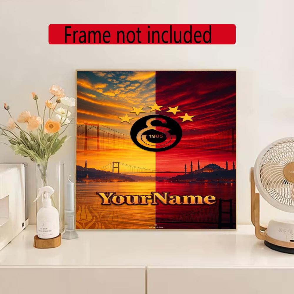 Galatasaray Customize Text Diamond Painting Round Diamond Mosaic Suitable For Beginners Diamond Painting Rhinestones Gift Frameless