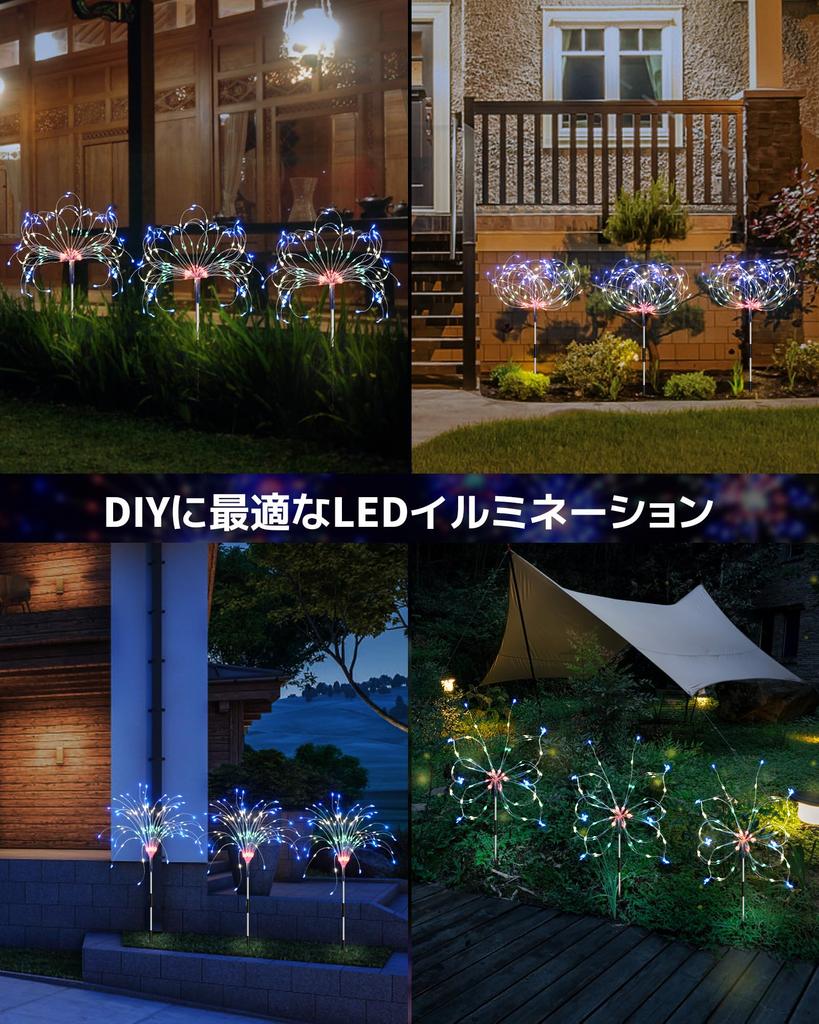 Dalugo Solar LED String Outdoor Waterproof Garden 640 USB Solar Battery Level 8 Lighting Automatic Nighttime Remote Garden LED Illumination for Flower