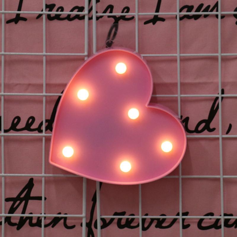 Romantic Red Heart-Shaped Decorative Night Light Battery-Powered Energy-Saving Desk Lamp For Bedroom Wedding Proposal Valentine'S & Mother'S Day