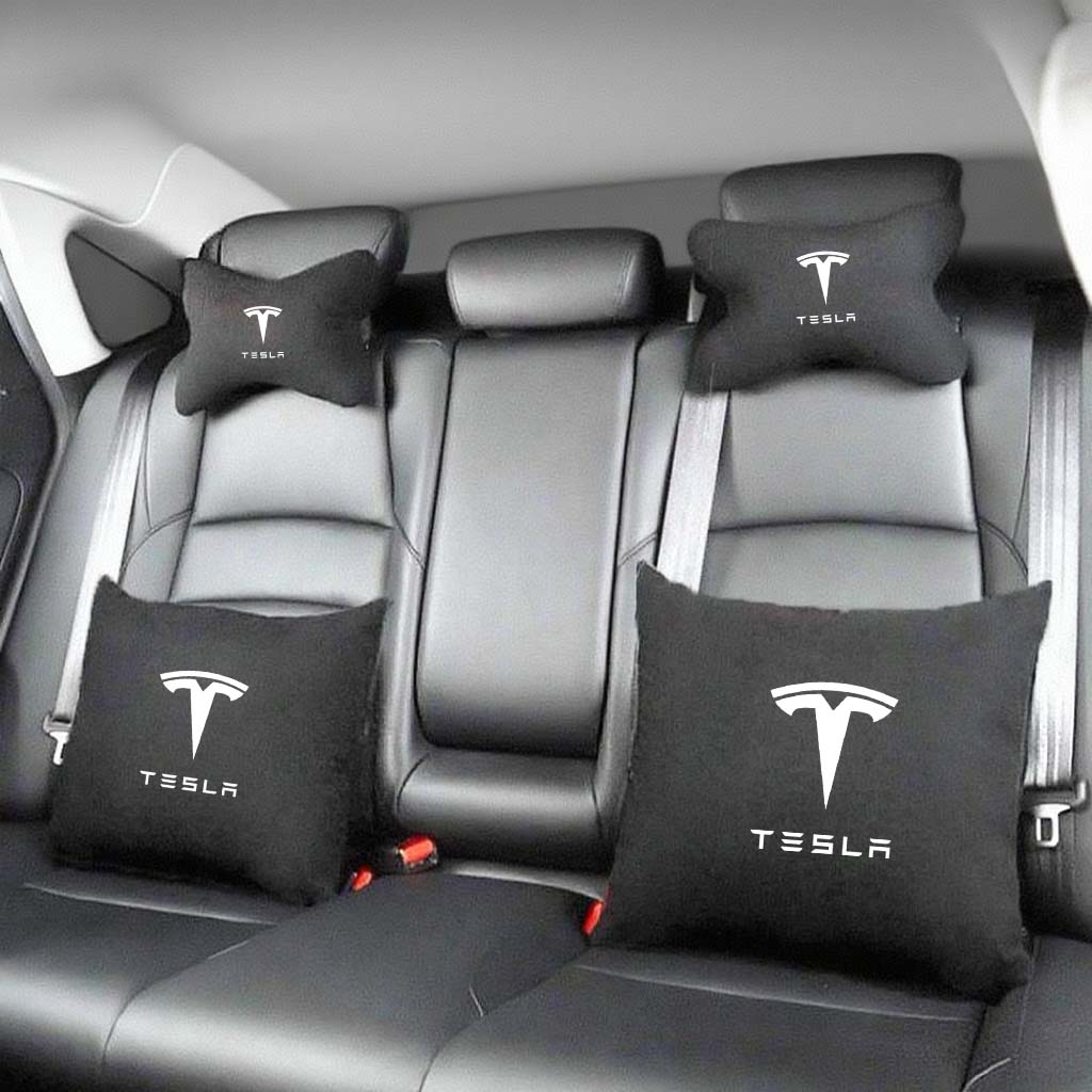 AAAIT1 For Tesla Model 3 S X Y Cybertruck SpaceX Car Seat Neck Pillow Soft Memory Neck Pillow High-Quality Headrest Lumbar Support