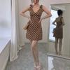 2026 Spring and Summer New European and American Cross-border Women's Casual Fashion Polka Dot Slim-fit Backless Lace-up Sleeveless Short Dress
