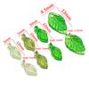 50pcs 100pcs DIY Acrylic Green Leave Pendants Charms Plastic Flower Leaf Loose Beads for Earrings Wedding Hair Jewelry Findings