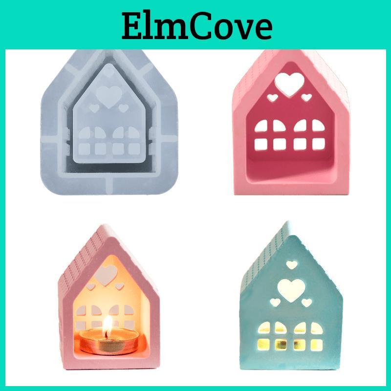 Mold Drop Glue Diy Love House Candlestick Silicone Mold Gypsum Candle Decoration Mold