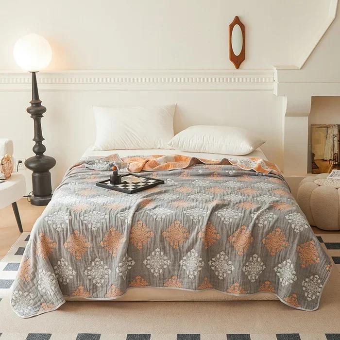 New Class a Cotton Is Not Easy to Shrink 6 Layers Gauze Blanket Towel Blanket Summer Blanket