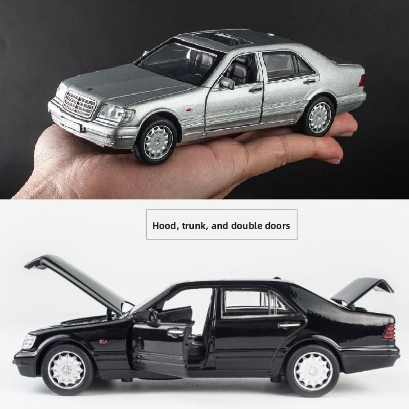 Benz W140 1:32 Alloy Model Car With Sound Light Pull Back For Collectors And Kids Play