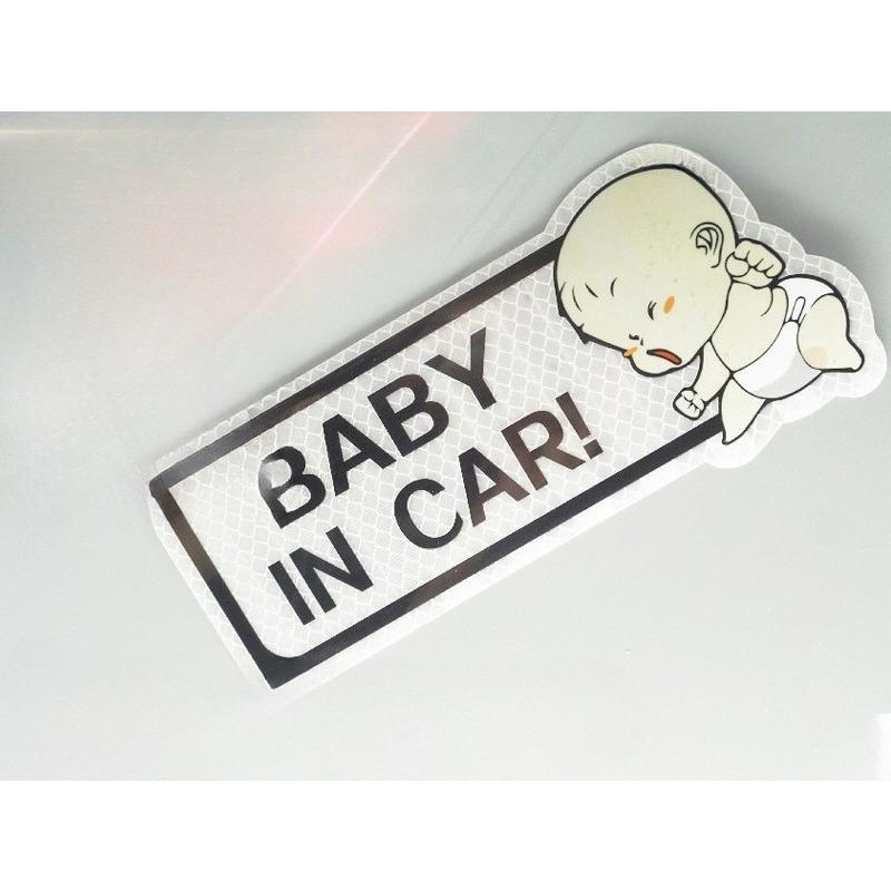 There Are Baby Car Stickers in The Car, Baby Babyincar Car Creative Rear Warning Stickers, Reflective Stickers