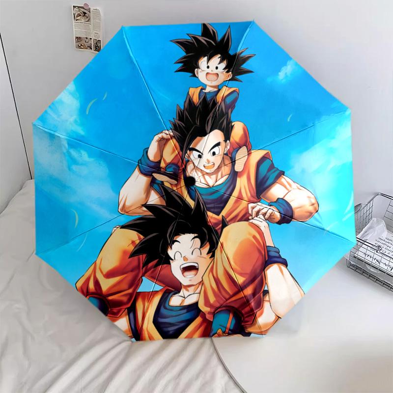 Dragon Ball pattern, automatic folding umbrella, portable and foldable design, 8 ribs, a Christmas or birthday gift.