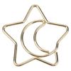 10PCS Iron Bookmark Clips Electroplating Memo Clips Bookmarks Star Moon Clips  Document Organizing