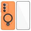 2-in-1 Handyhülle mit Ring-Ständer und Displayschutz aus gehärtetem Glas Für Redmi 15 5G Global 169,5 mm, Stoßfeste Schutzhülle aus PC+TPU