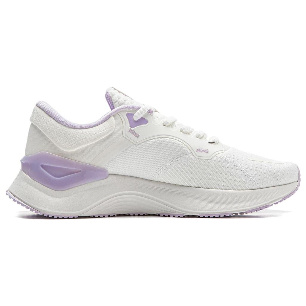 New LiNing YueYing Element Slip Resistant Low Top Running Shoes Women's White Purple ARHT060-1
