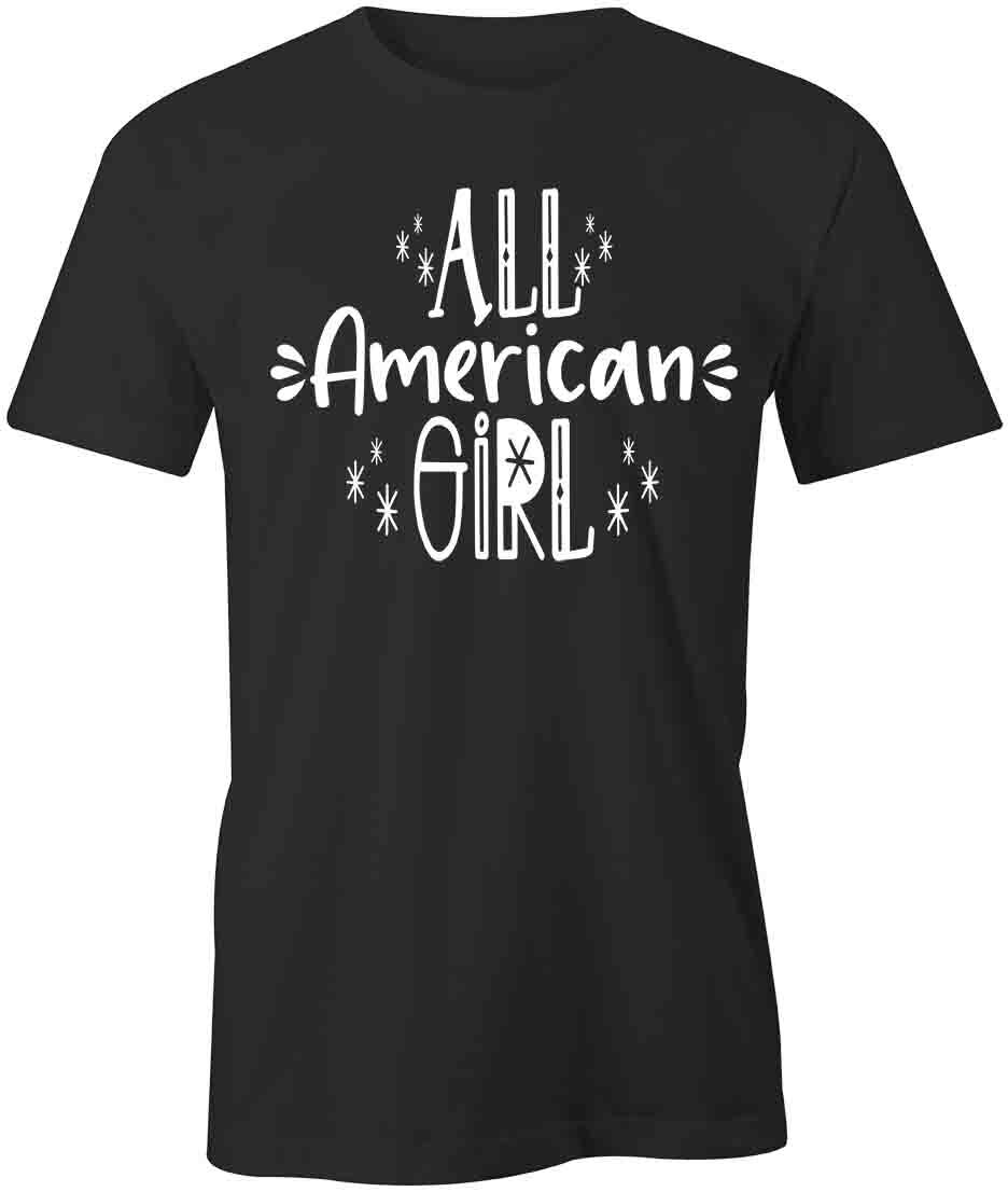 ALL AMERICAN GIRL TShirt Tee Short-Sleeved Cotton PATRIOTIC CLOTHING S1BSA310 S