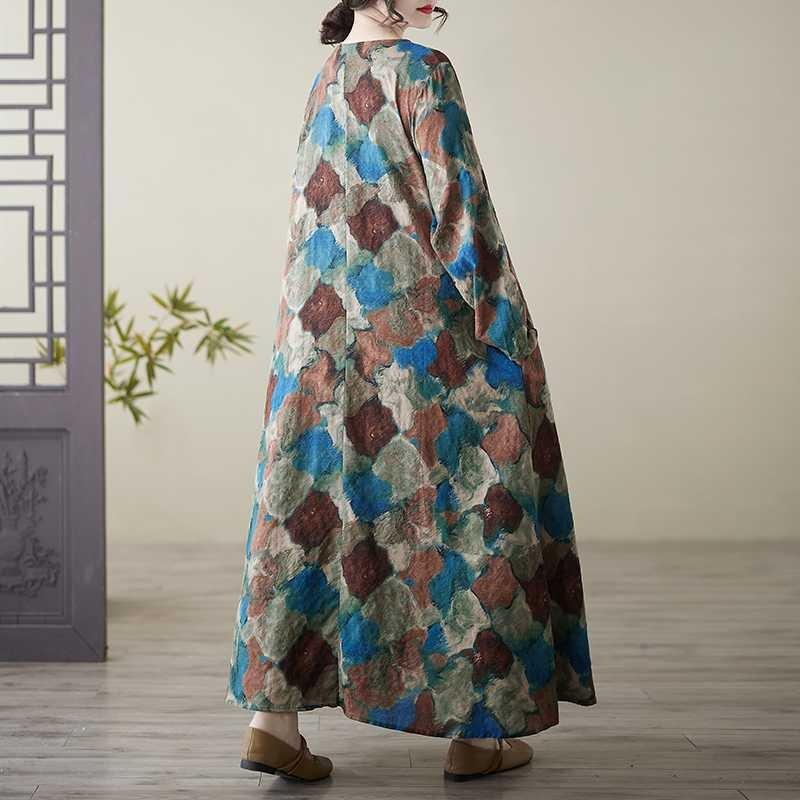 Rundhals Großes Langarmkleid