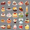 50 Waterproof Cartoon Cake Stickers for Phone, Laptop & Suitcase Decoration