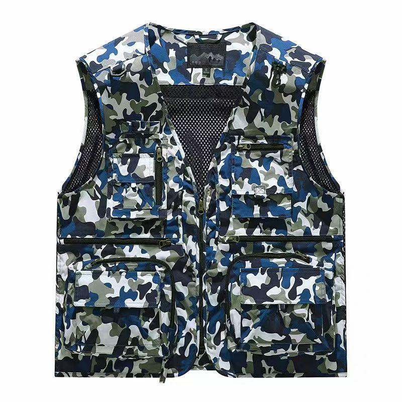 Men's Quick-Dry Multi-Pocket Mesh Vest for Fishing & Photography - Spring/Autumn