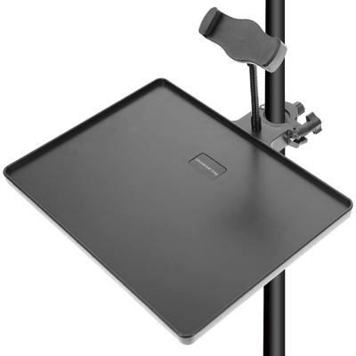 Lurrose Microphone Stand Tray with Mounting Phone Holder Sheet Music Small Item Holder Microphone Accessory Shelf Live Broadcast Stand Musical