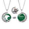 2026 World Cup Flag Emblem Double-Sided Crescent Pendant Necklace