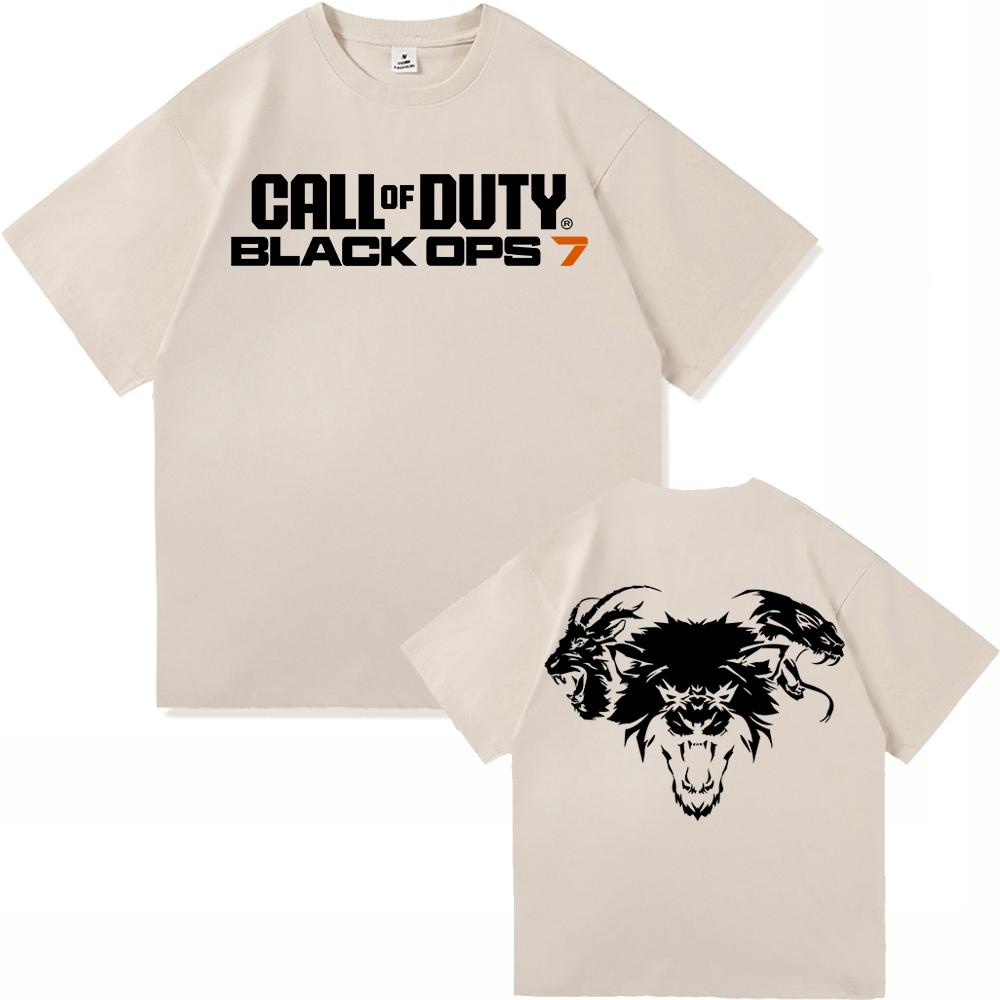 Call of Duty 7 Tričko Horká móda Pánské/Dámské Harajuku Estetické Vintage Tričko Vysoká kvalita Ležérní Cool Hra Bavlněná Trička