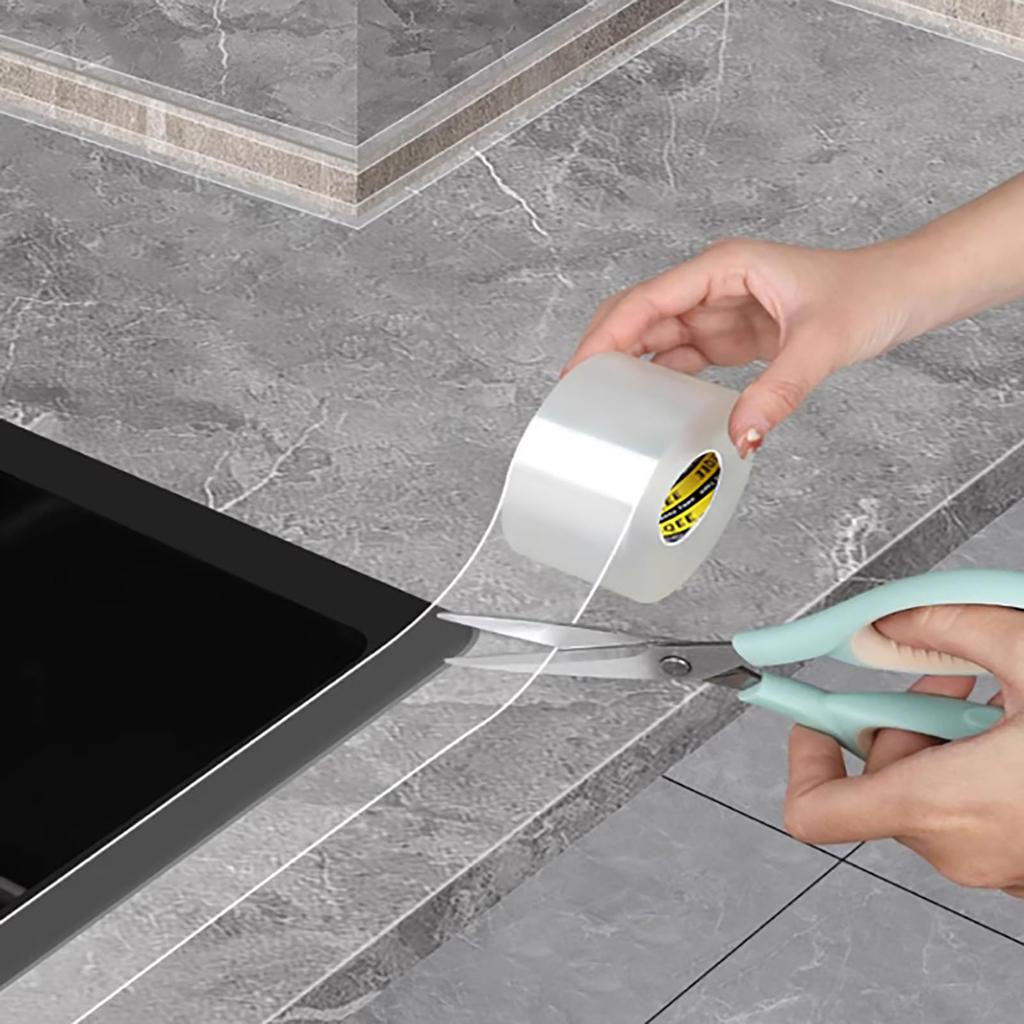 MILEQEE and Kitchen Gap Bathtub Gap Strong Leaves No 50mm Wide X 10m Thick Anti-Mold Stain-Resistant Tape, Tape, Waterproof, Oil-Resistant,