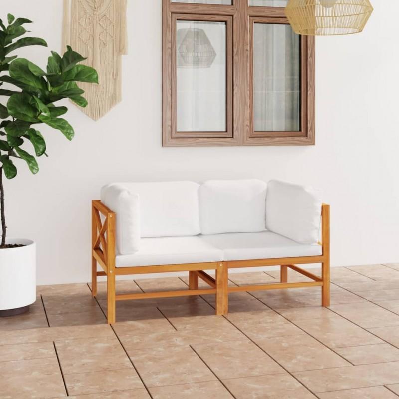 Day and Night - Day and Night 2-seater Garden Sofa with Solid Teak Wood Cushions