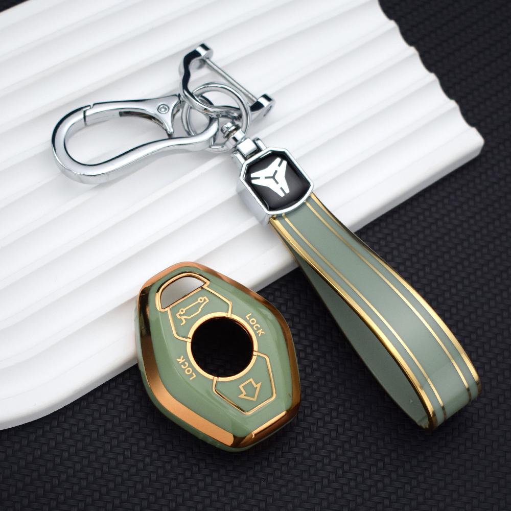 Auto Shell Fob Keyless Holder For BMW 7 Series X3 X5 Z3 Z4 3 5 E38 E39 E46 E83 M5 325i TPU Car Remota Key Cover Case Keychain
