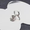 Vintage Colored Diamond Twist Earrings For Men And Women Luxury Zircon Ear Buckles