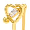 5 Pcs Nose Ring Hoops for Women Geometry Heart Rhinestone U Shaped