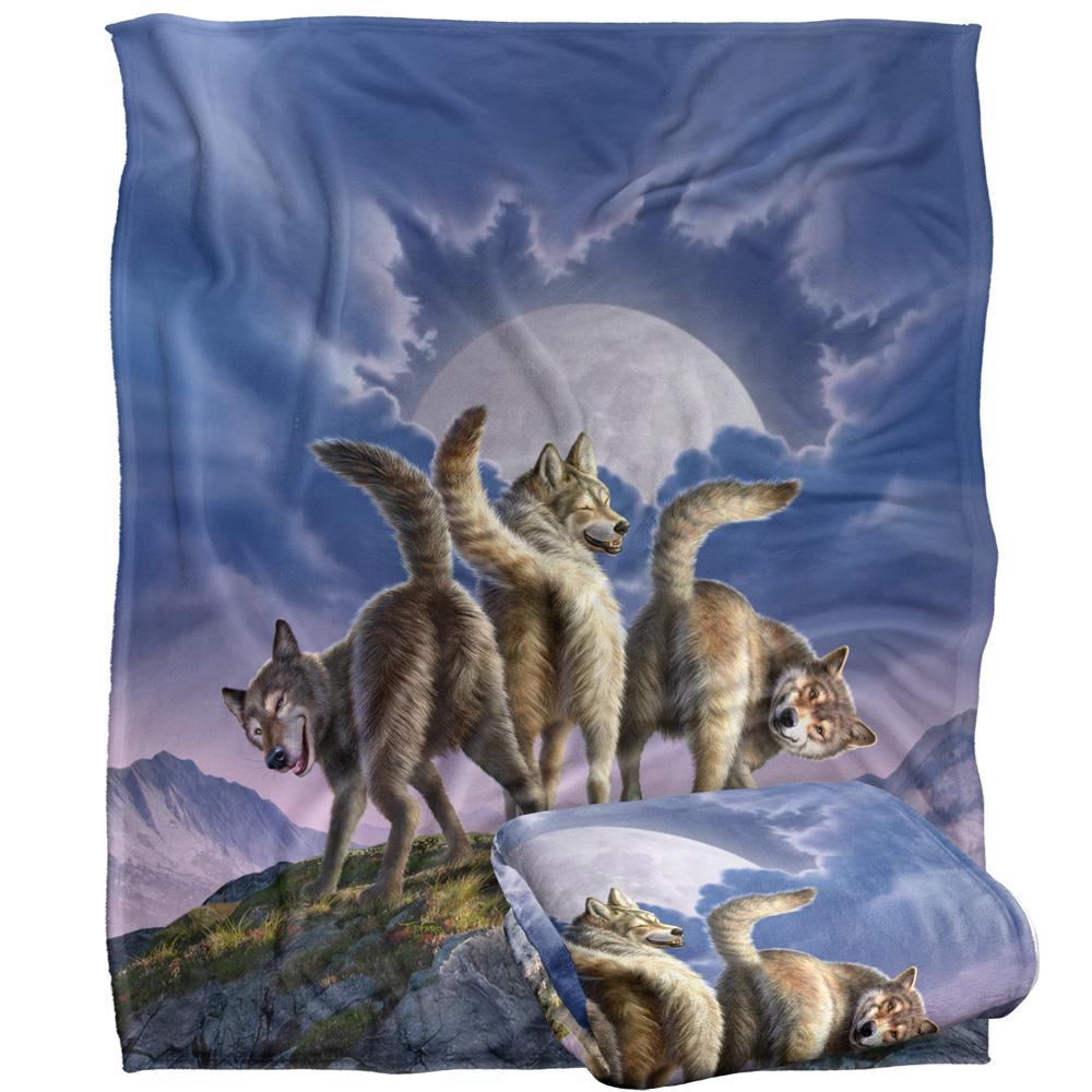 JQ Licensing Jlo Silky Wolf Pack Supersoft Blanket