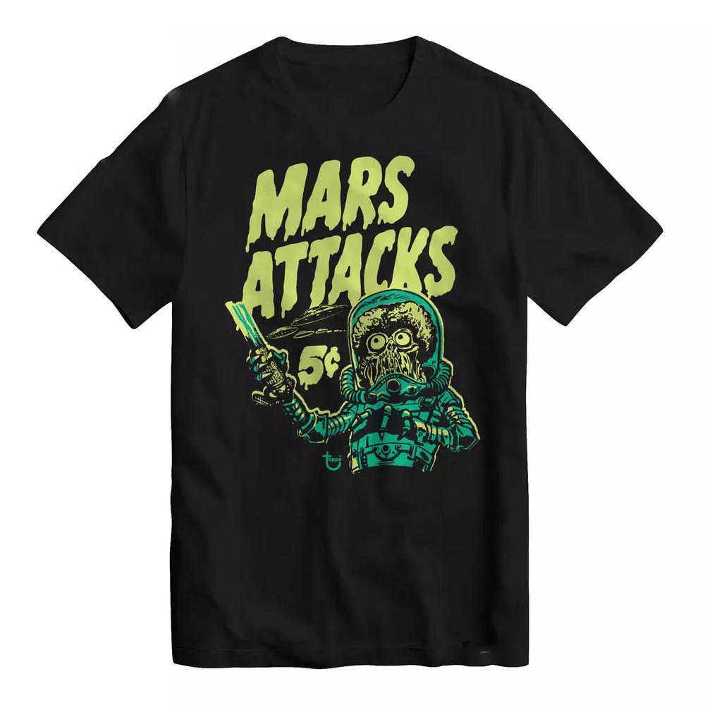 

Mars Attacks Wax Wrapper Tshirt Black Color BL1033 2XL