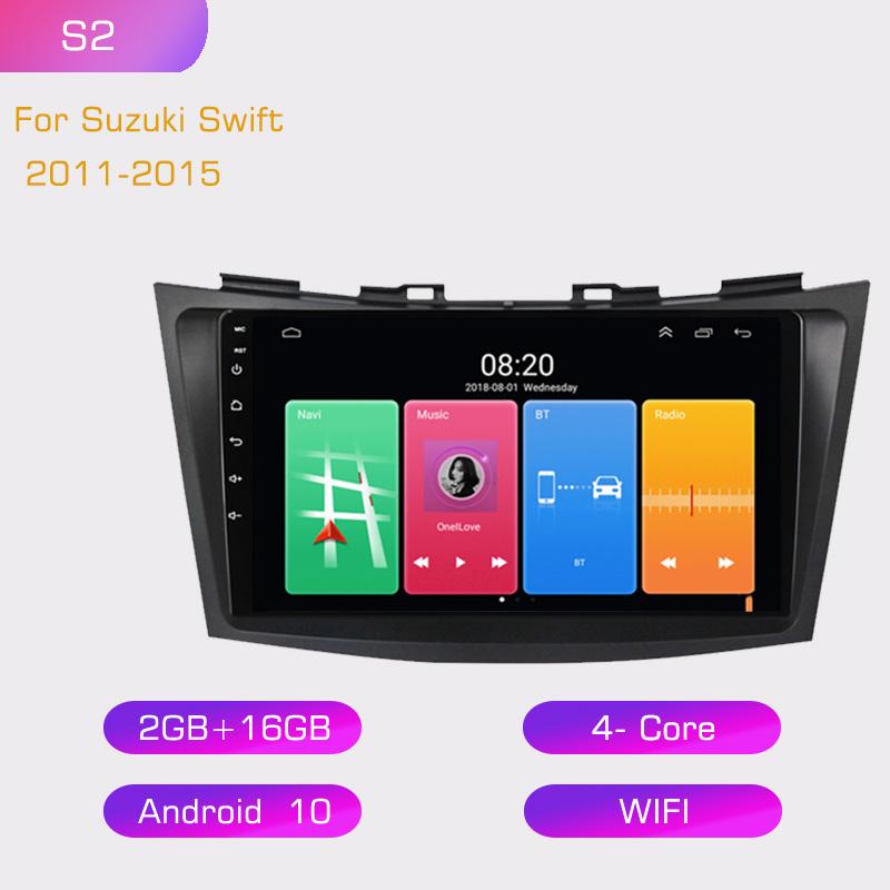 2din 8G+128G Android 10 Car Radio Multimedia Player Carplay Auto GPS Navigation NO DVD For Suzuki Swift 4 2011-2015