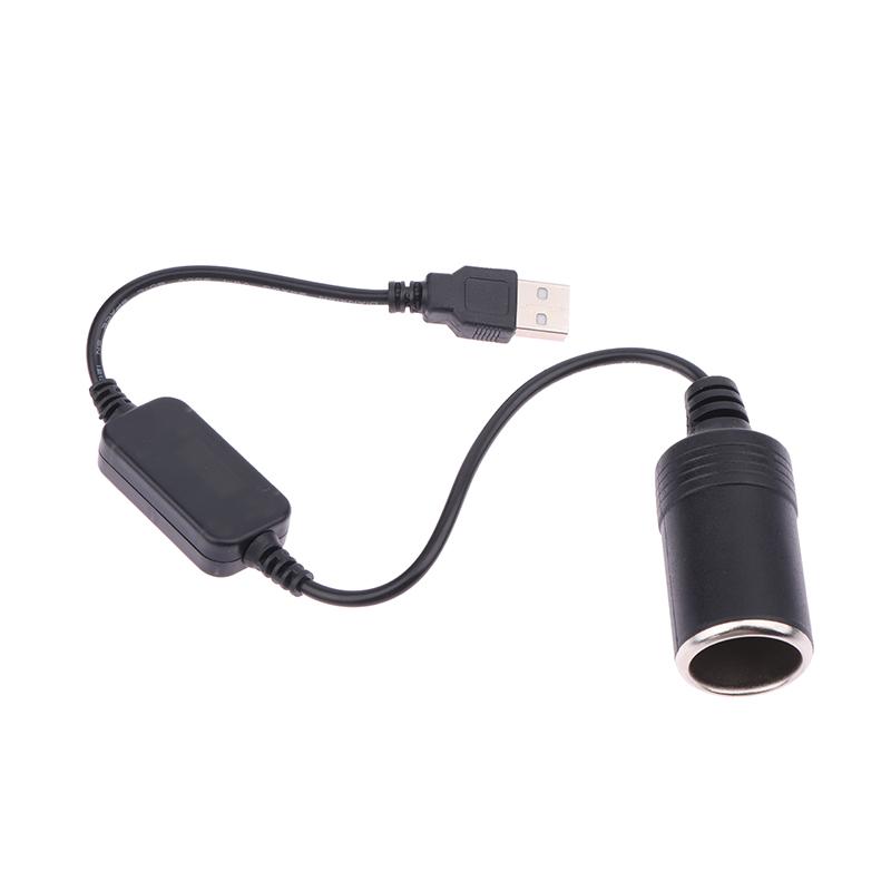 1PC Auto Interior Accessories 5V To 12V Car Cigarette Socket USB Converter Power Adapter Controller Plug Connector