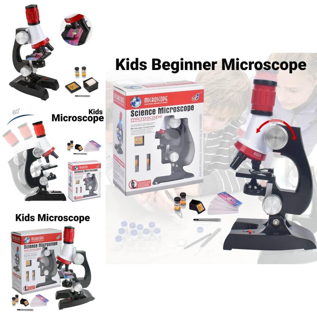 Children's Educational Microscope Toy For Science Discovery High Definition Simulated Biological Experiments Plastic Material