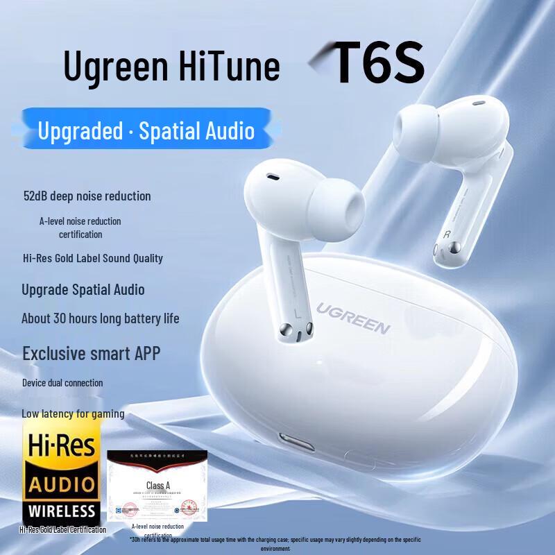 

Ugreen HiTune T6s Active Noise Cancelling True Wireless Earbuds