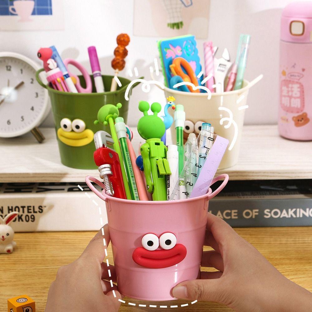 Stor Munne Pennställ Tecknad Pennbehållare Söta Skrivbordsförvaringshinkar Studentpapper