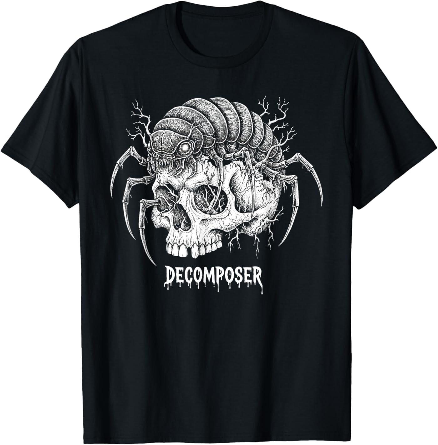 Isopod Decomposer Skull Insect Gothic Horror T-Shirt S