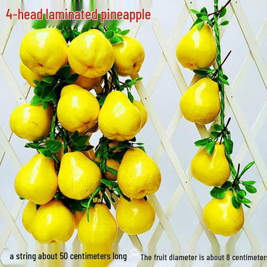 Farmhouse Restaurant Decor: Artificial Fruit Vine with Peaches, Apples, and Bananas.