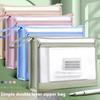 Transparent Zipper Mesh Document Storage Bag With Double Zip-Spacious Portable Handmade Storage Bag