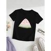 European sizes Girls' Short-Sleeve T-Shirt for Older Kids, Breathable And Skin-Friendly, Featuring a Round Neck.