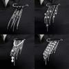 Hip Hop Trendy Imitation Pearl Tassel Chain Brooches For Men Women Waist-Shaping Fixed Pin Accessory Multi-Functional Jewelry