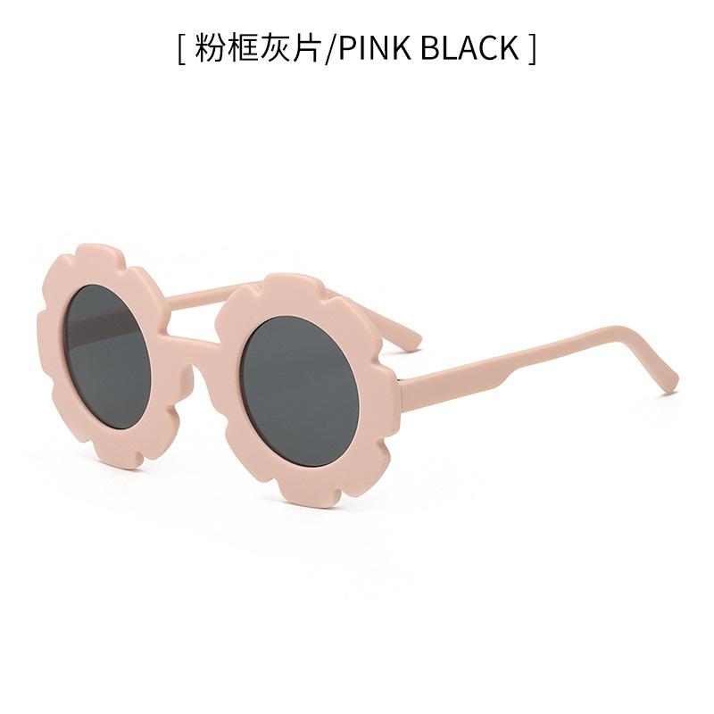 2025 Boys and Girls Baby Glasses UV400 Personalized Little Flower Children s Sunglasses New Candy Color Trendy Sunglasses розовый