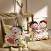 Cute Anime C-Chibi Maruko-chan-MT Pillow Case Printed Brushed Fleece Pillow Baby Skin-Touch Eco-Friendly Dye-Sublimat