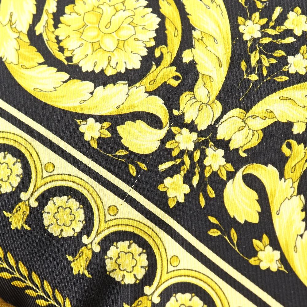 Versace Kissen-Innentasche andere barocke Muster gelb/schwarz / rote Seide _ Gebraucht