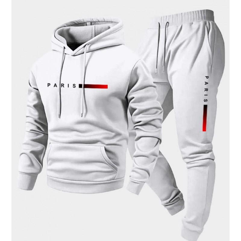 Set Tuta Sportiva Casual da Uomo con Felpa con Cappuccio Oversize Pantaloni Jogger Misto Cotone