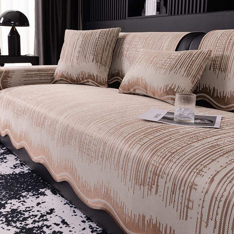 Irregular Ice Silk Sofa Cushion In Summer, Universal In All Seasons, Cool In Summer, Straight Row Non-Slip Sofa Cover Cool Cushion