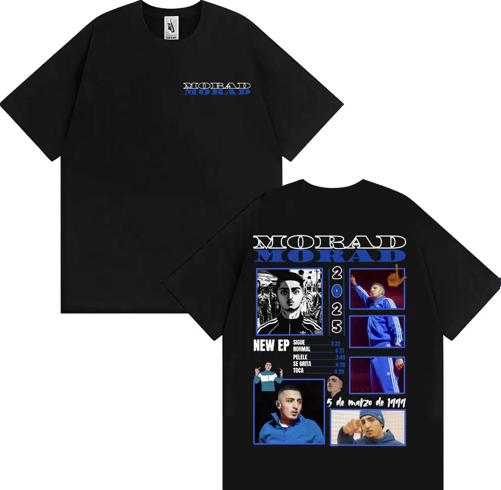 Rapper Morad MDLR 2025 Tour Graphic T Shirts Men's Fashion Hip Hop Pop Streetwear T-shirt Unisex Casual Cotton Oversized T Shirt