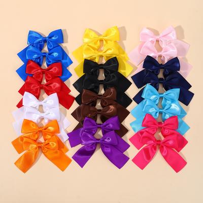 2 Stück Mädchen Aufmunterungs Schleife Haarspangen Zarte Band Haarspangen für Kinder Haarschmuck 3,5 Zoll Süße Haarspangen Haargriff