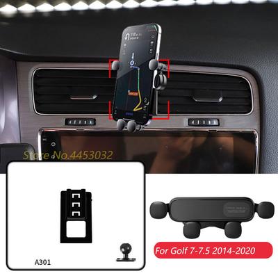 Pour Volkswagen Golf MK7 7 2014-2020 Support de Téléphone Portable pour Voiture Grille d'Aération Support de Navigation par Gravité GPS Accessoires Horizontaux